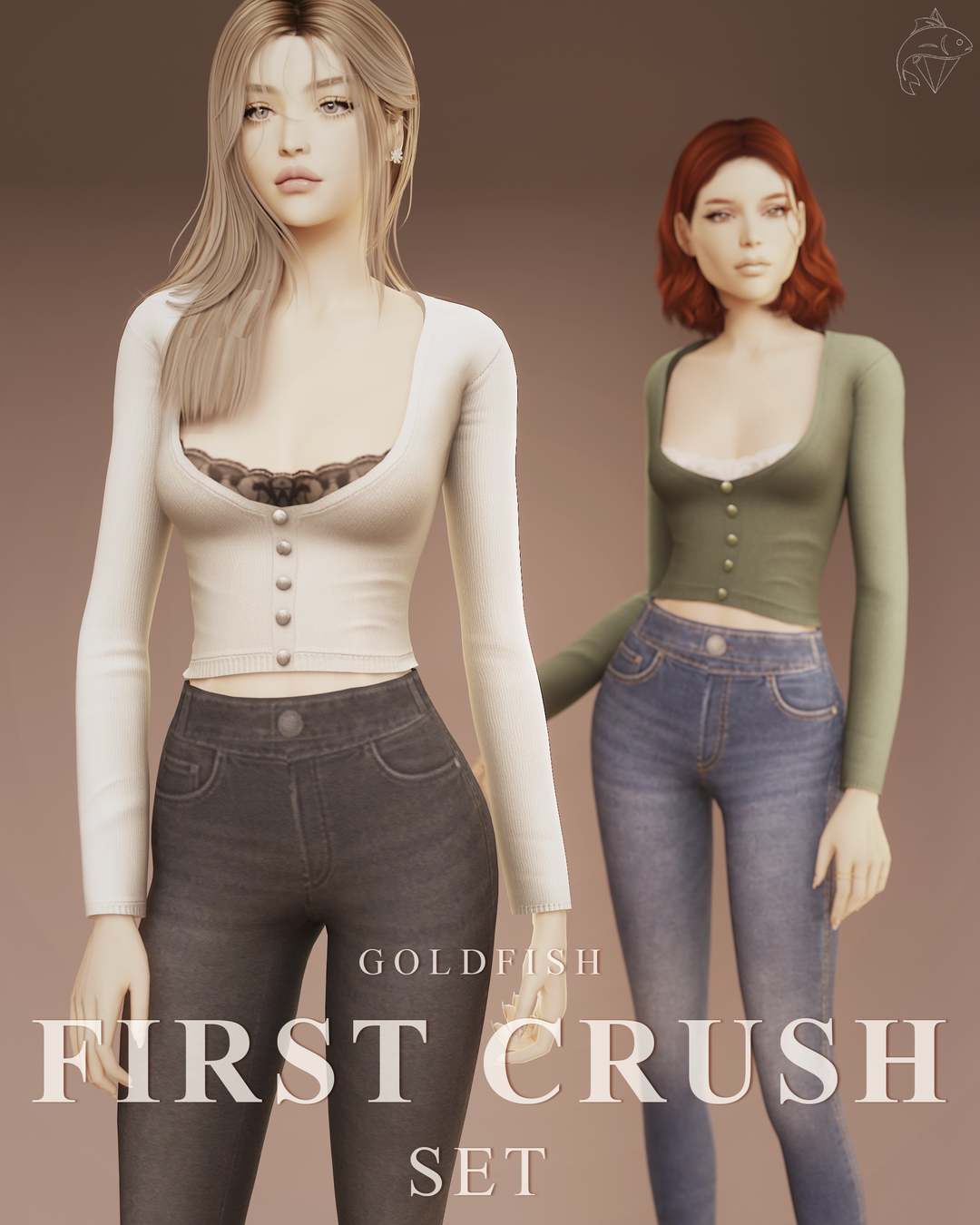 Скриншот мода Топ и джинсы First Crush Set